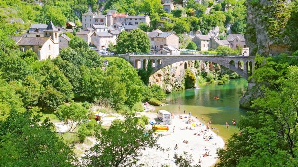 Village of Sainte-Enimie in the Tarn Gorges
