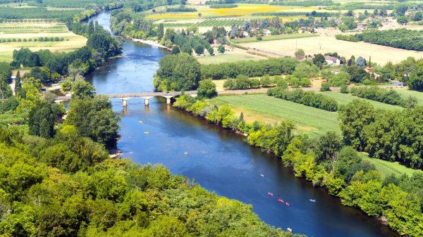 Panoramic view of the Dordogne from the belvedere 