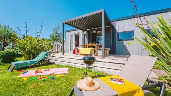 Die Mobilheime auf dem Campingplatz Les îles