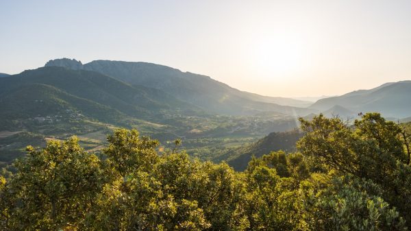 Vue depuis les hauteurs d'Olargues