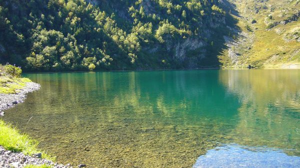 Baignade fraîcheur dans le lac de Bareilles