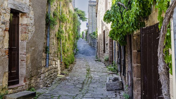 Ruelle pavée pittoresque de Cordes-sur-Ciel